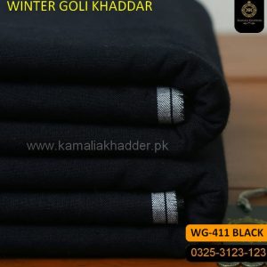 WG-411 Extra Black Saffron Goli Winter Khaddar 2023