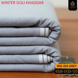 WG-434 Grey Saffron Goli Winter Khaddar 2023