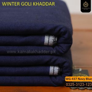 WG-437 Navy Blue Saffron Goli Winter Khaddar 2023