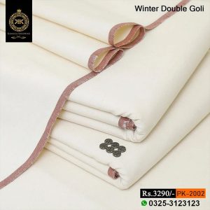 PK-2002 Cream Off White Premium Goli WINTER Khaddar 2024-25