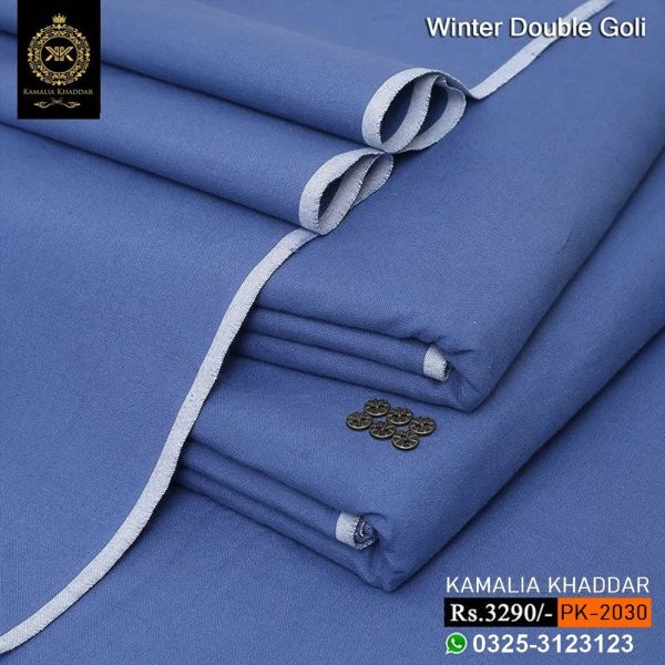 PK-2030 Bluish Grey Premium Goli WINTER Khaddar 2024-25